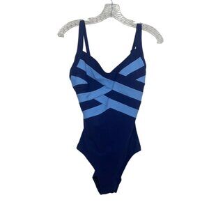 Aidonger One Piece Swimsuit Womens Medium Blue New Summer Pool